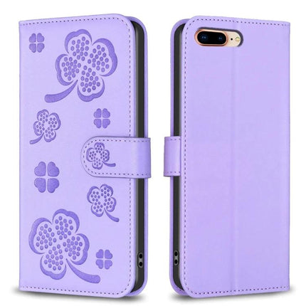 Daily Leather Phone Case for iPhone With Card Slots in lavender floral folio with kickstand and secure card pockets