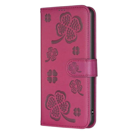 Four Leaf Embossed Leather Wallet Case For IPhone 17 Pro Max, Pro, 17, Air | Syndmart