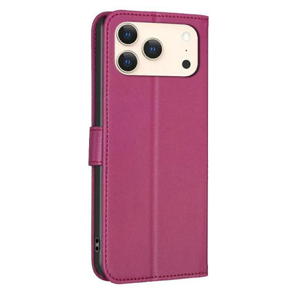 Four Leaf Embossed Leather Wallet Case For IPhone 17 Pro Max, Pro, 17, Air - pink folio PU leather wallet with card slots and kickstand
