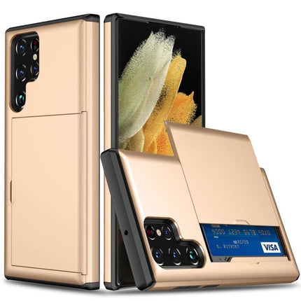Essential Phone Case Daily Protection slim PC+TPU gold card slot case for smartphone, drop and scratch protection, pocket-friendly