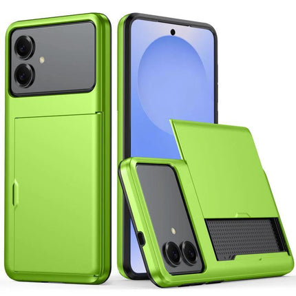 Phone Case With Card Holder For Everyday Errands On The Go Simple Practical Accessory - lime green protective phone case with built-in card slot