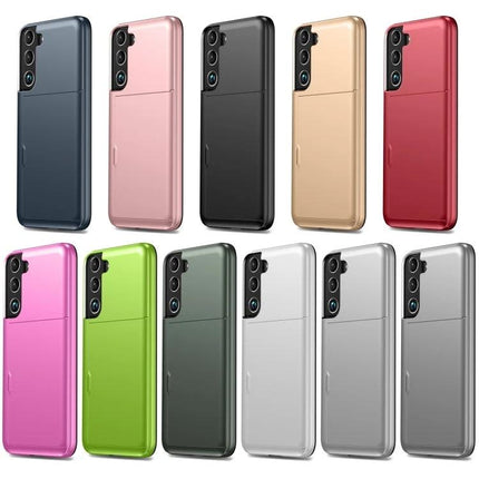 Samsung Protective Case for Everyday Phone Use shown in 11 colors, lightweight PC+TPU slim protective phone cases