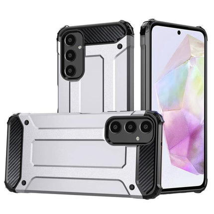 Magic Armor Case for Samsung Galaxy S24 rugged low-profile silver phone case with precise cutouts and reinforced corners
