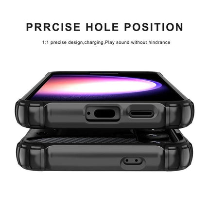 Magic Armor Case for Samsung Galaxy S24 showing precise cutouts for charging port, speaker, and buttons with low-profile protective design
