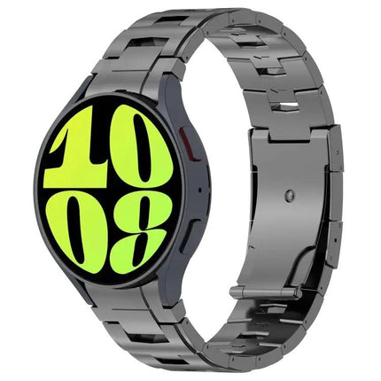 Pure Titanium Button Metal Watch Band For Galaxy Watch6