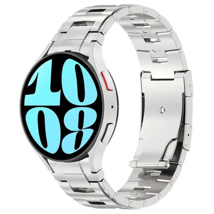 Pure Titanium Button Metal Watch Band For Galaxy Watch6