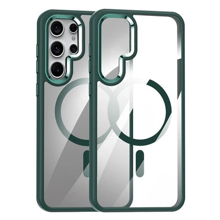 Samsung Galaxy Clear Case For Everyday Protection Against Scratches And Dirt, Keeps Original Look - transparent green bumper phone case showing camera cutout and clear back