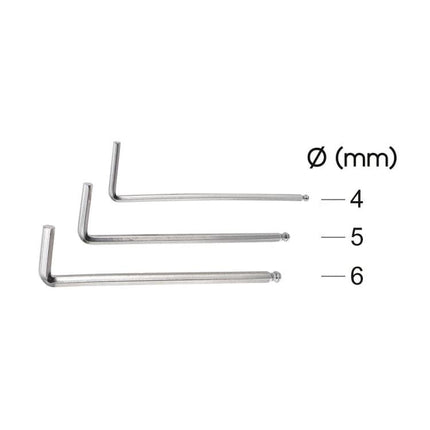 Guitar Care Tools for Daily Maintenance and Home Use - set of 4mm, 5mm, 6mm L-shaped hex wrenches for guitar adjustments, compact lightweight kit