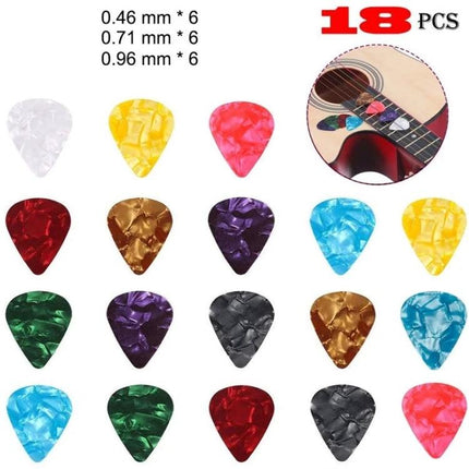 Essential Guitar Accessory Set for Daily Home Music Practice colorful celluloid picks kit with organizer and string tools