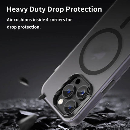 iPhone Case for Everyday Protection showing slim clear case with camera cutout and heavy duty drop protection