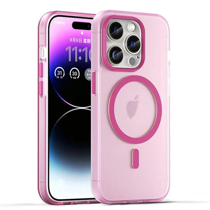 iPhone Case for Everyday Protection - slim pink protective case with MagSafe ring and precise camera cutouts