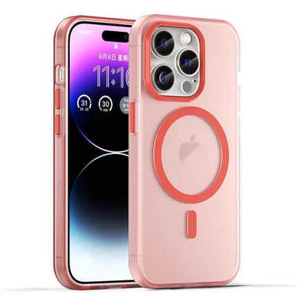 iPhone Case for Everyday Protection slim rose clear case with MagSafe ring and raised camera lip for daily scratch and drop protection