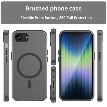 iPhone Case for Everyday Protection and Style - minimalist MagSafe-compatible brushed grey case with precise cutouts and responsive buttons