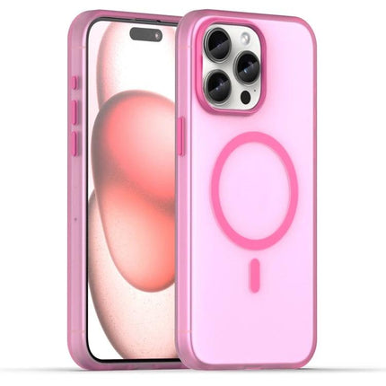 Essential Phone Case For Everyday Device Protection On The Go - slim pink translucent Magsafe-compatible protective case, matte back, camera cutout