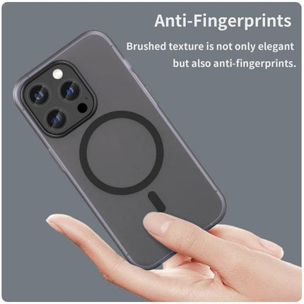 iPhone Case for Everyday Protection with matte translucent anti-fingerprint back, raised camera lip and full port access for daily drops and wireless charging
