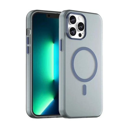 Protective Phone Case for Everyday Use slim gray magnetic clear-back case with 360-degree corner protection and comfortable grip