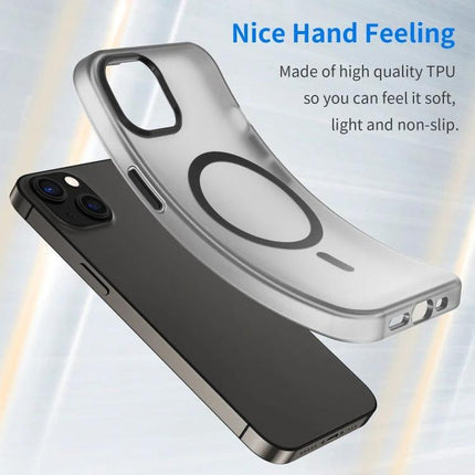iPhone Case for Everyday Protection slim matte translucent TPU with MagSafe ring, 360-degree buffered corners for drops and easy port access