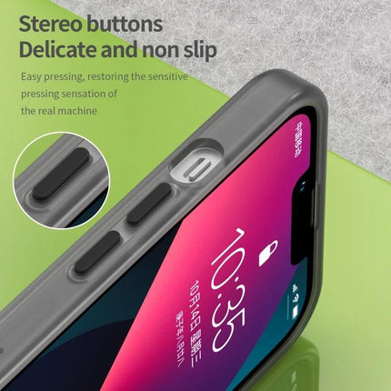 iPhone Case for Everyday Protection slim matte translucent TPU with buffered corners and tactile stereo buttons