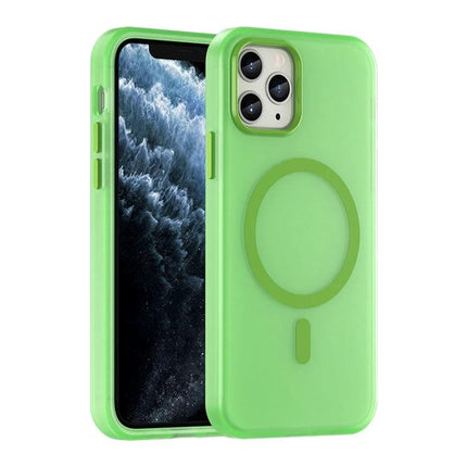 Frosted Translucent iPhone Case For Everyday Protection During Commutes And Daily Activities - green frosted MagSafe compatible protective case