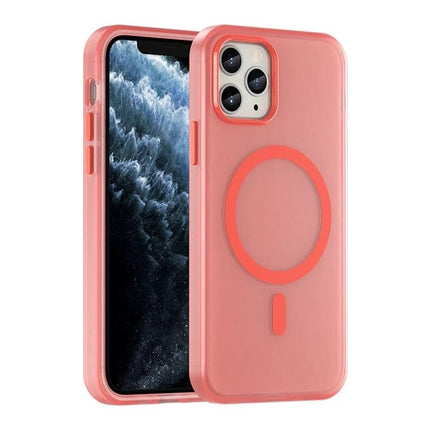 Frosted Translucent iPhone Case For Everyday Protection During Commutes And Daily Activities - pink MagSafe-ready matte protective case
