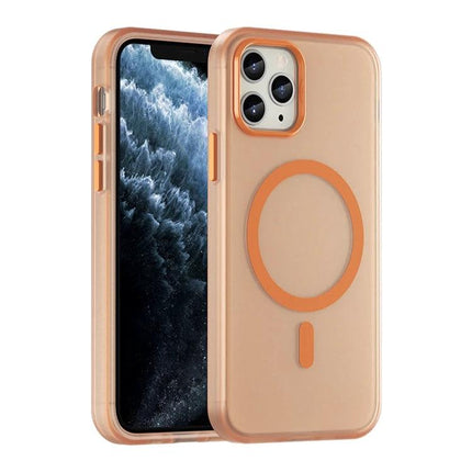 Frosted Translucent iPhone Case For Everyday Protection During Commutes And Daily Activities - matte MagSafe-ready protective case, slim translucent peach