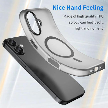 iPhone Case for Everyday Protection slim matte translucent back TPU case showing MagSafe ring and precise cutouts