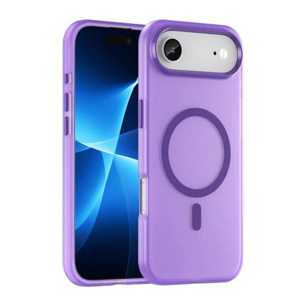 iPhone Case for Everyday Protection slim purple matte translucent back with MagSafe ring and camera cutout