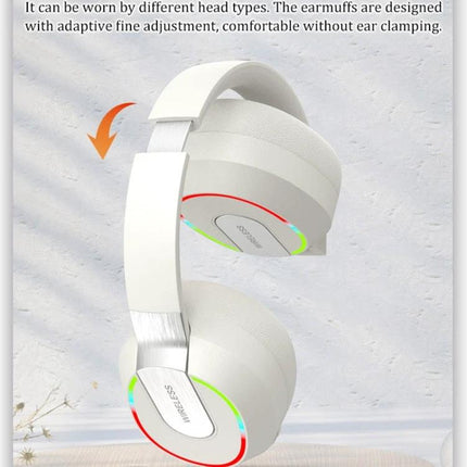 Foldable Bluetooth Headphones With Microphone For Commuting white foldable wireless L850 with ENC noise reduction and built-in mic