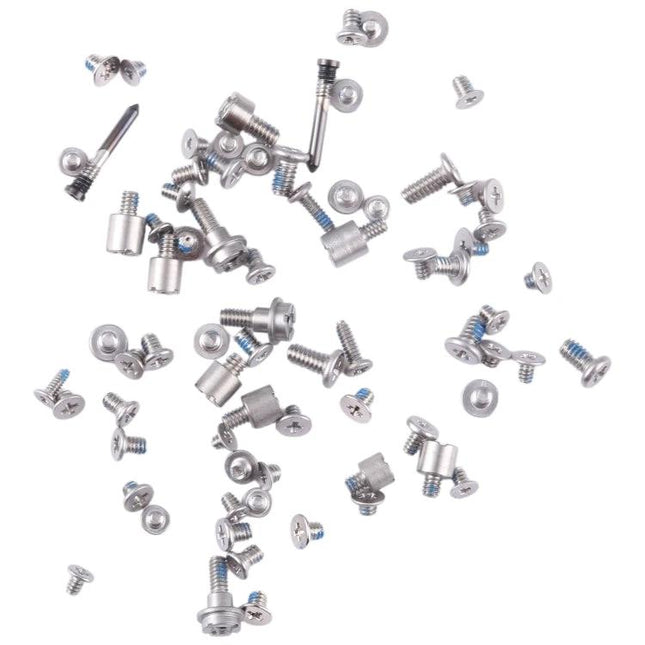 Screws And Bolts Kit For Everyday iPhone Repair Tasks - assortment of small silver iPhone screws and bolts