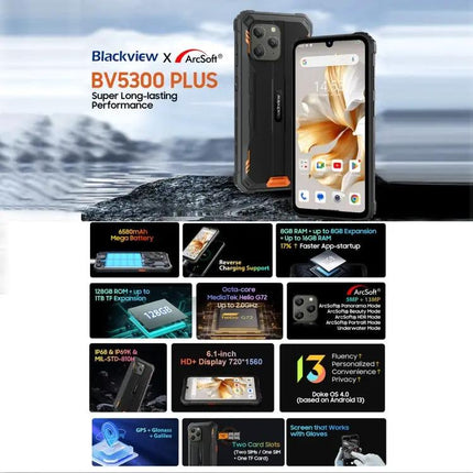 Blackview BV5300 Plus Rugged 6.1 Inch Outdoor Android Phone