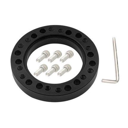 Universal Steering Wheel Hub Adapter Kit For Aftermarket Install Black - black aluminum alloy hub adapter with bolts and hex key