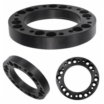 Universal Steering Wheel Hub Adapter Kit For Aftermarket Install Black - black aluminum alloy ring with multiple bolt holes for aftermarket wheel fitment