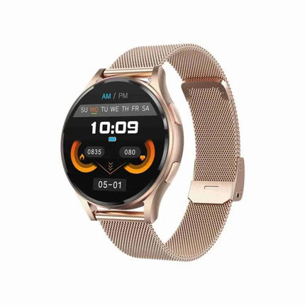 Milanese Steel Strap Smartwatch For Everyday Health Tracking