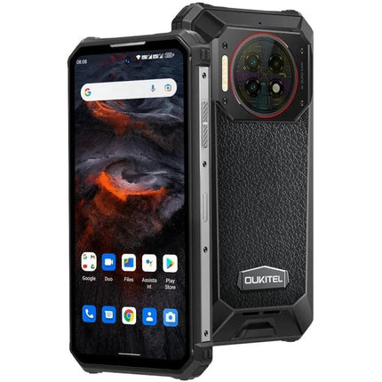 Oukitel WP19 Smartphone for Everyday Adventures and Connectivity shown rugged black phone with large battery, clear display and rear circular camera module