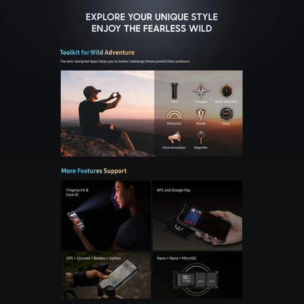 Oukitel WP19 Smartphone for Everyday Adventures and Connectivity shown with outdoor toolkit, long battery life, clear display and rugged features