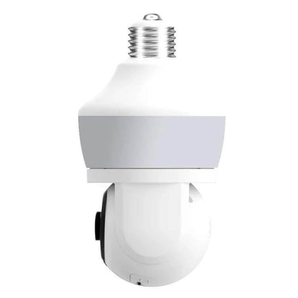 DP43 Bulb-Type Smart Camera for Home Security Monitoring with Night Vision mounted in a standard light socket showing camera lens and bulb base