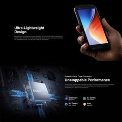 DOOGEE S41 Max - 5.5" Android 13 Smartphone with Side Fingerprint, 4G, NFC, 6300mAh Battery, and Expandable Storage