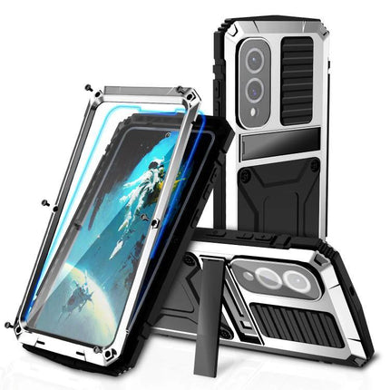 R-JUST Life Protective Case for Samsung Phones Daily Activities rugged metal frame 360-degree protection with silicone core and precise cutouts