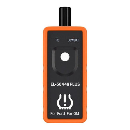 Tire Pressure Reset Device for Everyday Car Maintenance - compact TPMS reset tool with one-click activation, orange EL-50448PLUS for Ford and GM
