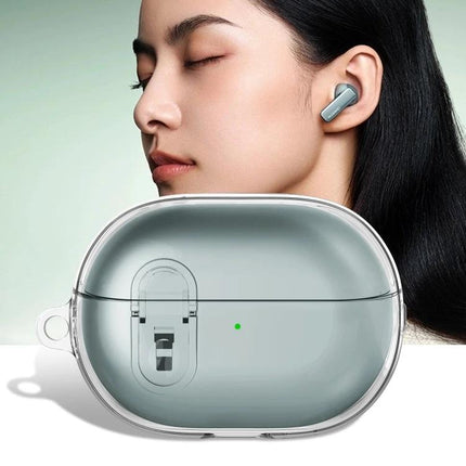 Protective Case for Huawei Earbuds During Daily Commutes shown with earbuds and lightweight shockproof TPU+PC shell