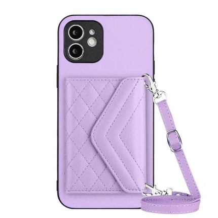 Phone Case With Card Holder For Everyday Use And Easy On The Go For Daily Errands And Commutes - lavender PU leather wallet case with detachable strap and RFID protection