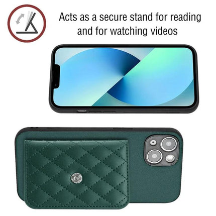 Practical Phone Case With Lanyard For Daily Essentials slim green PU leather wallet case with kickstand for hands-free viewing