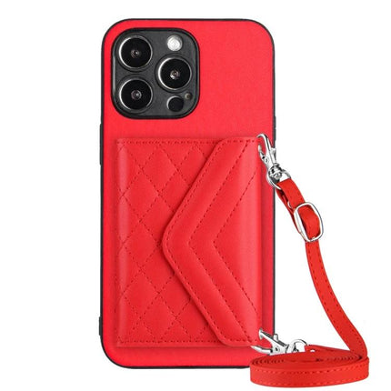 Phone Case With Lanyard For Everyday Carry And Convenient All-Day On-The-Go Protection red PU leather card slot wrist strap