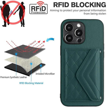 Phone Case With Lanyard For Everyday Carry And Convenient All-Day On-The-Go Protection - green RFID blocking PU leather wallet case with card slot