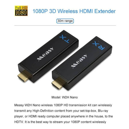 Measy W2H Nano Wireless HDMI Extender for Video Projection compact wireless 1080P HDMI transmitter and receiver kit for projector or TV