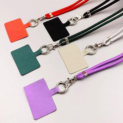 Adjustable Crossbody Phone Lanyard for Hands-Free Daily Use with colorful ID card holders and metal clasps