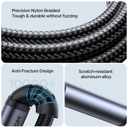 Joyroom USB-C to 3.5mm Adapter Cable for Daily Audio Connections braided nylon cable with anti-fracture design and scratch-resistant aluminum alloy