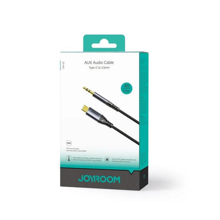 Joyroom USB-C to 3.5mm Adapter Cable for Daily Audio Connections - braided nylon 48-strand USB-C to 3.5mm aux cable packaging