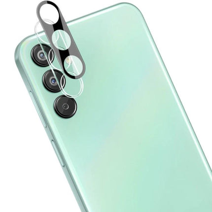 Imak Protective Glass Lens Film for Samsung Galaxy camera lens protector on mint Galaxy A55 with acrylic cap