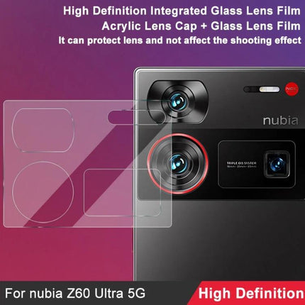 Imak Tempered Glass Camera Protector For Nubia Phone clear lens film showing cutouts for Nubia Z60 Ultra camera module